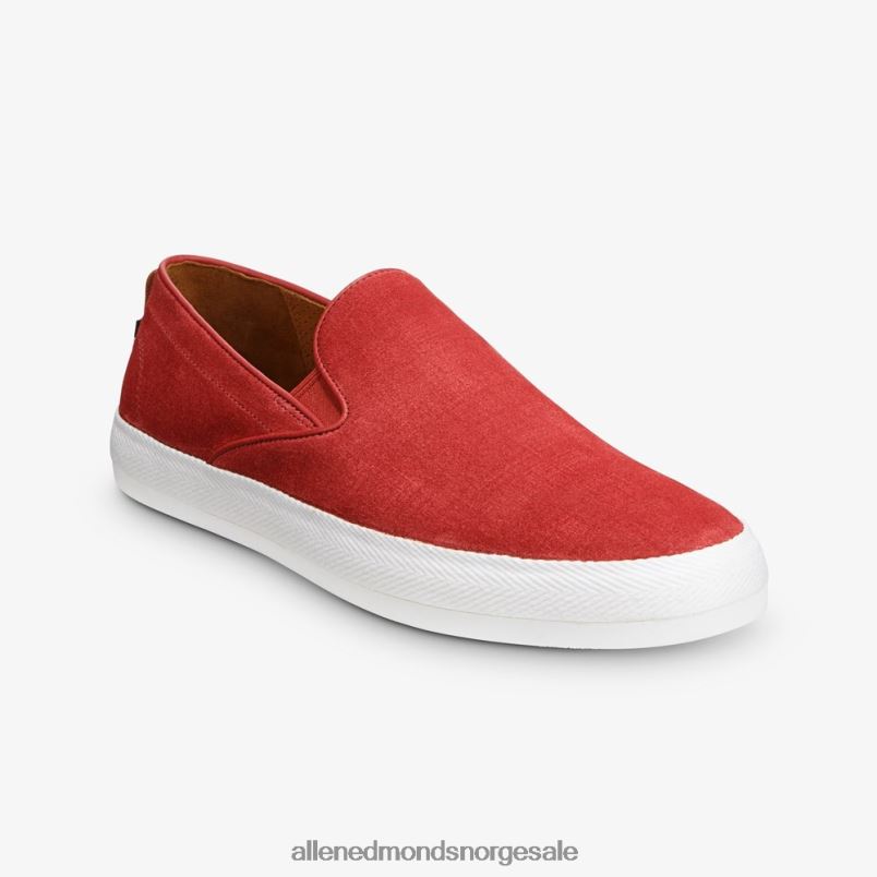 nei Allen Edmonds menn holden beach slip-on karmosinrødt semsket skinn 64B6Z386