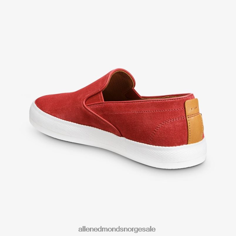 nei Allen Edmonds menn holden beach slip-on karmosinrødt semsket skinn 64B6Z386