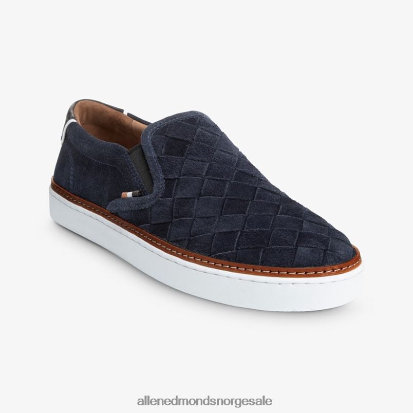 nei Allen Edmonds menn alfavevde slip-on sneaker sjømarin semsket skinn 64B6Z316
