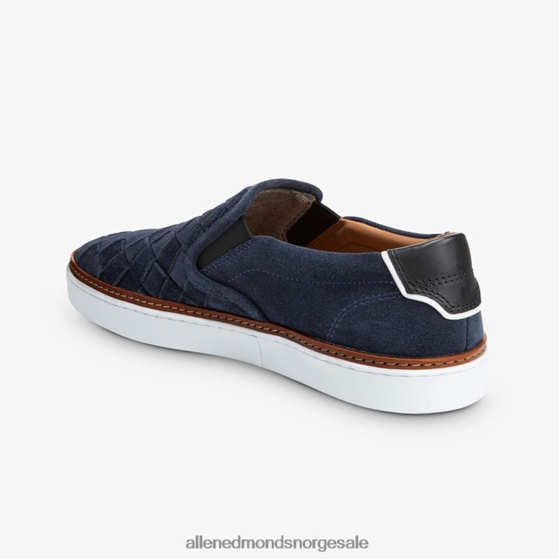 nei Allen Edmonds menn alfavevde slip-on sneaker sjømarin semsket skinn 64B6Z316