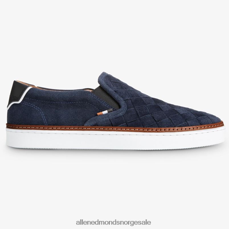 nei Allen Edmonds menn alfavevde slip-on sneaker sjømarin semsket skinn 64B6Z316