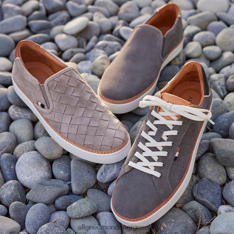 nei Allen Edmonds menn alfavevde slip-on sneaker tinngrå semsket skinn 64B6Z315
