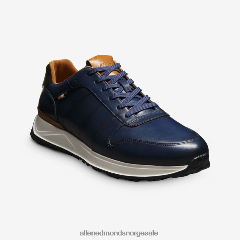 nei Allen Edmonds menn lawson sneaker med snøre marine skinn 64B6Z53