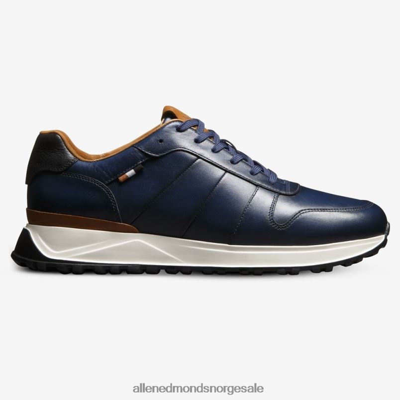 nei Allen Edmonds menn lawson sneaker med snøre marine skinn 64B6Z53