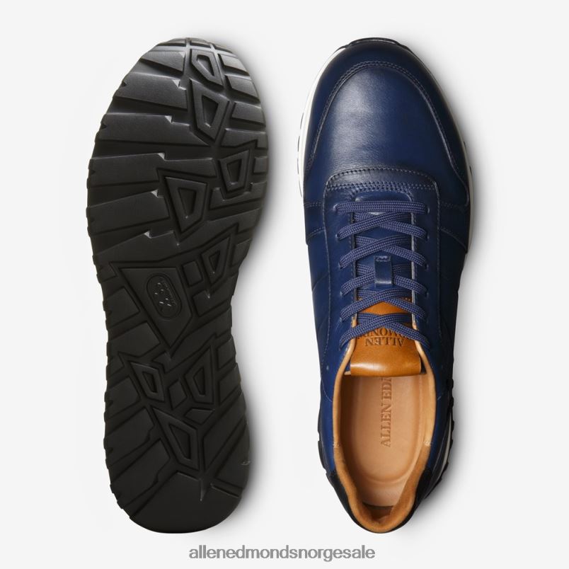 nei Allen Edmonds menn lawson sneaker med snøre marine skinn 64B6Z53