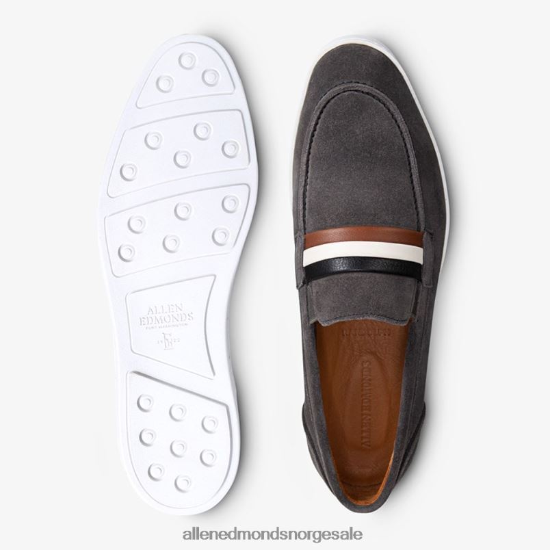 nei Allen Edmonds menn randolph slip-on sneaker i semsket skinn signatur grå semsket skinn 64B6Z269