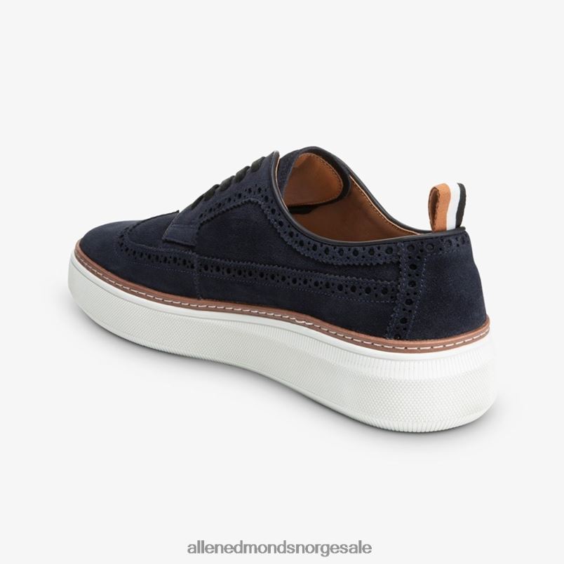 nei Allen Edmonds menn tremont derbysneaker i semsket skinn marinen 64B6Z453