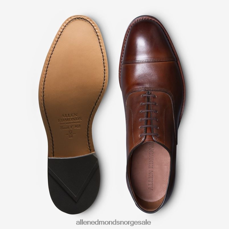 Nei Allen Edmonds menn park avenue cap-toe oxford dress sko mørk chili 64B6Z1