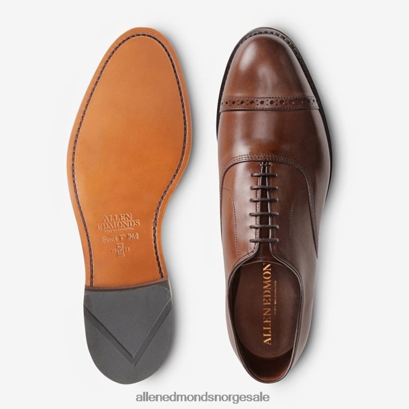 nei Allen Edmonds menn fifth avenue cap-toe oxford dress sko kaffe brun 64B6Z313