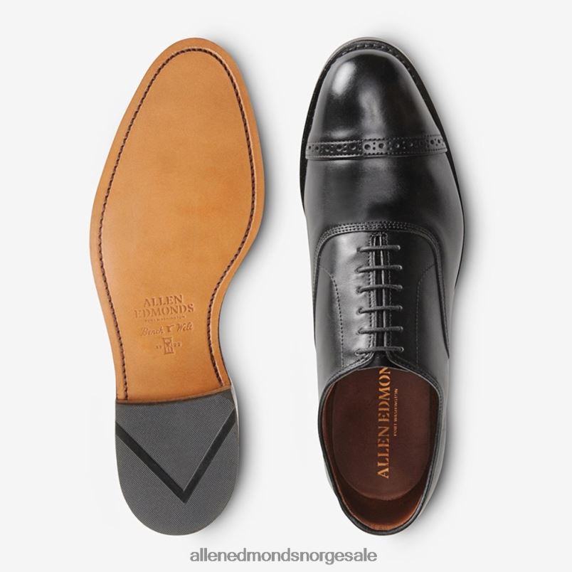 nei Allen Edmonds menn fifth avenue cap-toe oxford dress sko svart 64B6Z310