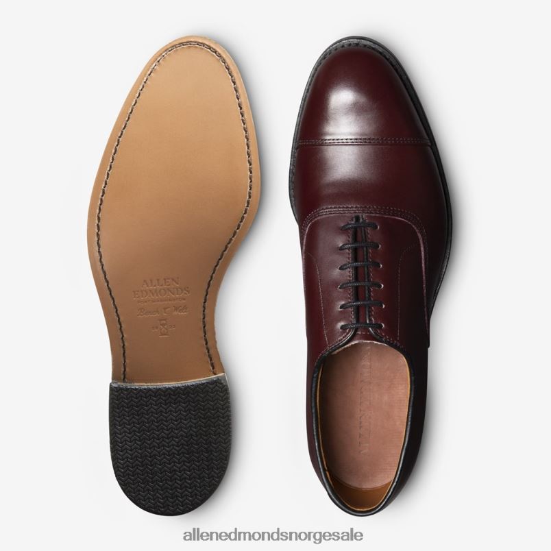 nei Allen Edmonds menn park avenue cap-toe oxford dress sko burgunder skinn 64B6Z45