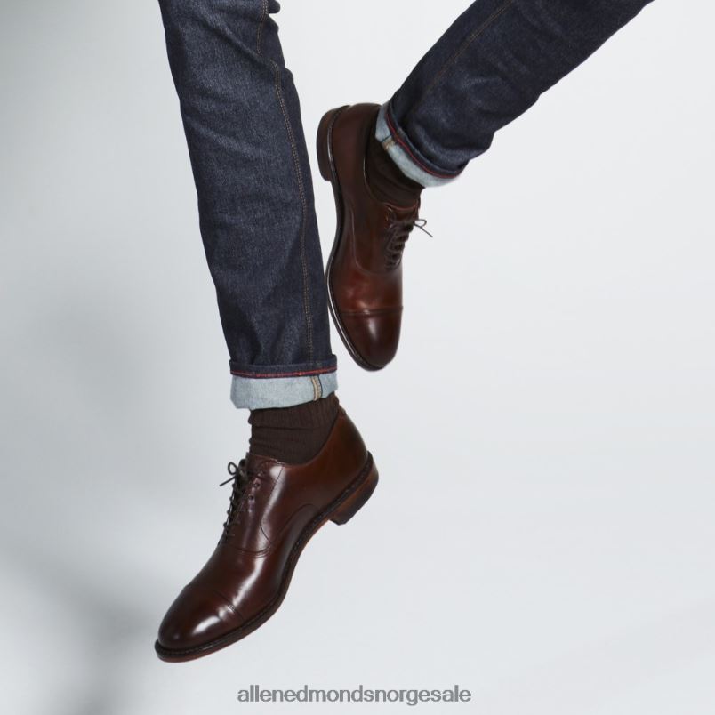 nei Allen Edmonds menn park avenue cap-toe oxford dress sko mahogni 64B6Z44