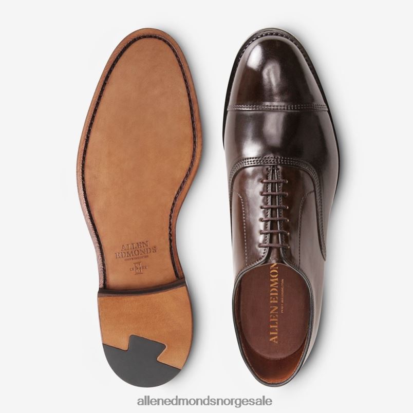 nei Allen Edmonds menn park avenue shell cordovan cap-toe oxford dress sko brun cordovan 64B6Z276