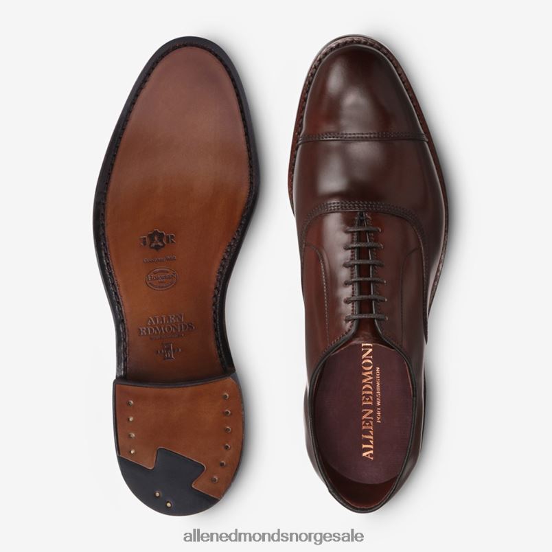 nei Allen Edmonds menn park avenue shell cordovan cap-toe oxford dress sko chili cordovan 64B6Z278