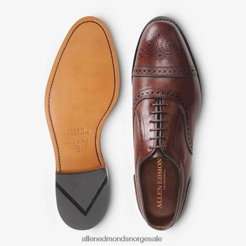 nei Allen Edmonds menn strand cap-toe oxford dress sko mørk chili 64B6Z272