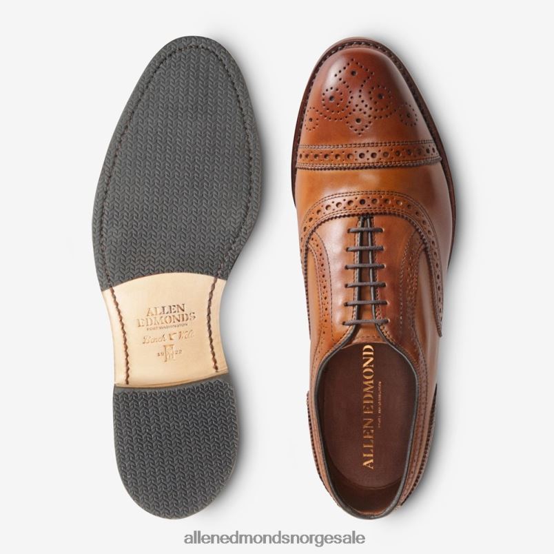 nei Allen Edmonds menn strand cap-toe oxford dress sko med kombinert trykksåle valnøtt brun 64B6Z38