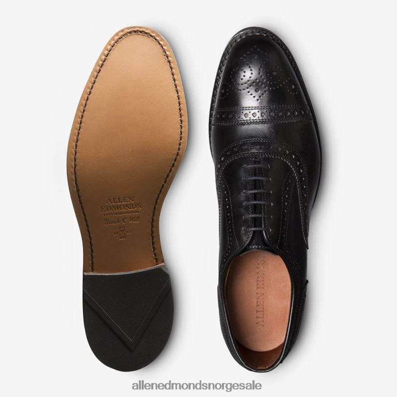nei Allen Edmonds menn strand cap-toe oxford dress sko svart 64B6Z274