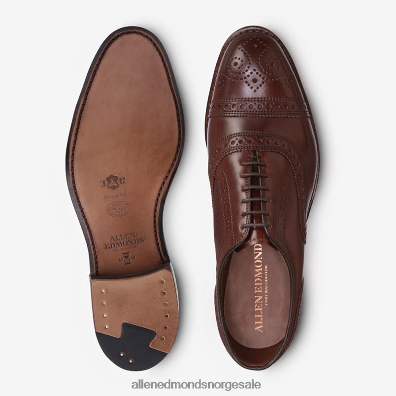 nei Allen Edmonds menn strand shell cordovan cap-toe oxford dress sko chili cordovan 64B6Z31
