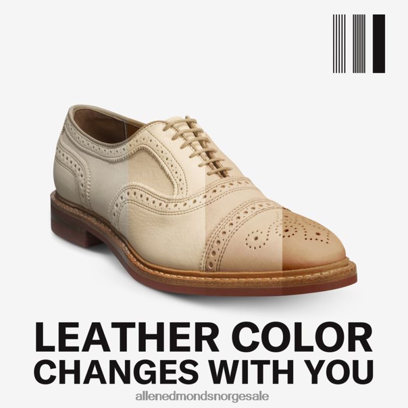 nei Allen Edmonds menn strandmok cap-toe oxford med dainite gummisåle bein vegetabilsk garvet skinn 64B6Z14
