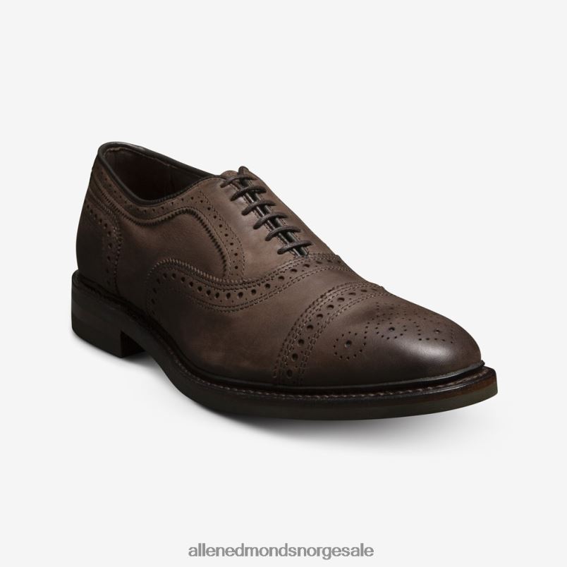 nei Allen Edmonds menn strandmok cap-toe oxford med dainite gummisåle brun nubuck 64B6Z228