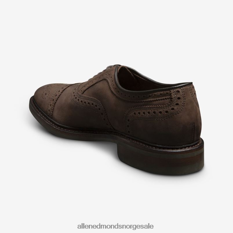 nei Allen Edmonds menn strandmok cap-toe oxford med dainite gummisåle brun nubuck 64B6Z228