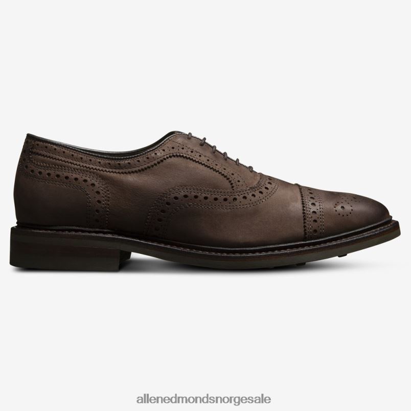 nei Allen Edmonds menn strandmok cap-toe oxford med dainite gummisåle brun nubuck 64B6Z228