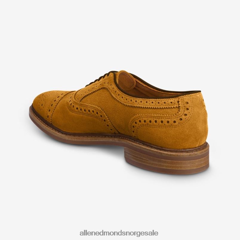 nei Allen Edmonds menn strandmok cap-toe oxford med dainite gummisåle gurkemeie semsket skinn 64B6Z247
