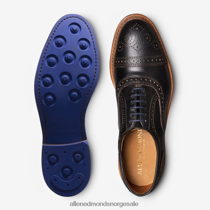 nei Allen Edmonds menn strandmok cap-toe oxford med dainite gummisåle svart 64B6Z226