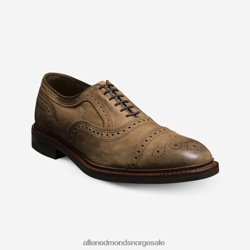 nei Allen Edmonds menn strandmok cap-toe oxford med dainite gummisåle tan nubuck 64B6Z244