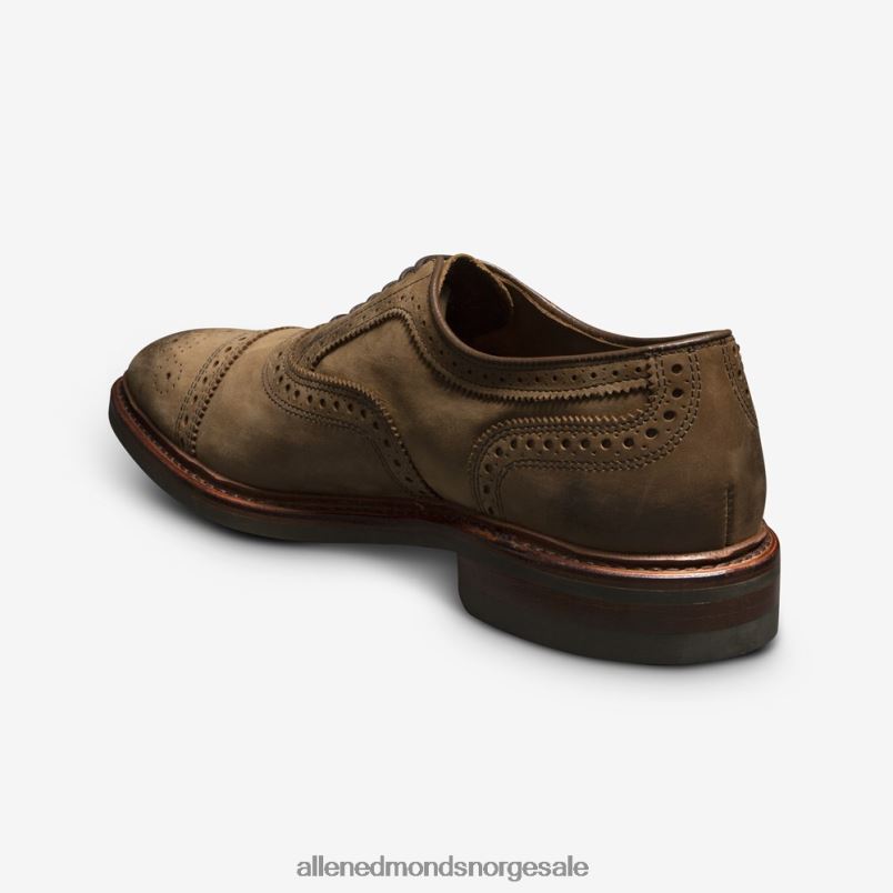 nei Allen Edmonds menn strandmok cap-toe oxford med dainite gummisåle tan nubuck 64B6Z244