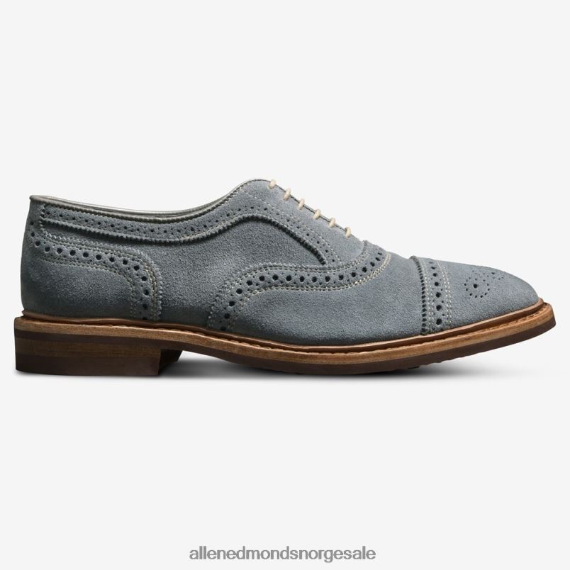 nei Allen Edmonds menn strandmok semsket cap-toe oxford med dainite gummisåle skifergrå semsket skinn 64B6Z20
