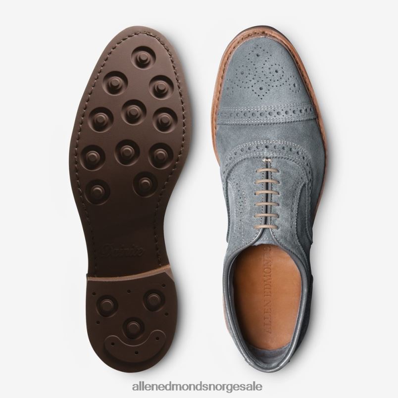 nei Allen Edmonds menn strandmok semsket cap-toe oxford med dainite gummisåle skifergrå semsket skinn 64B6Z20