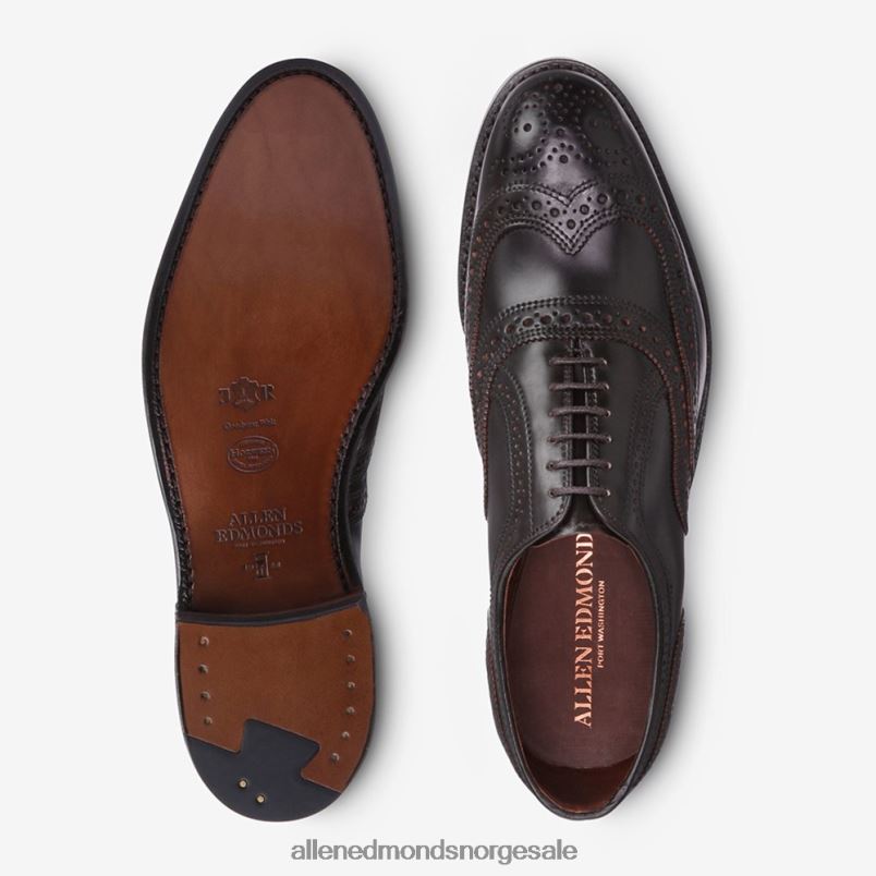 nei Allen Edmonds menn cambridge shell cordovan wingtip dress shoe brun 64B6Z325