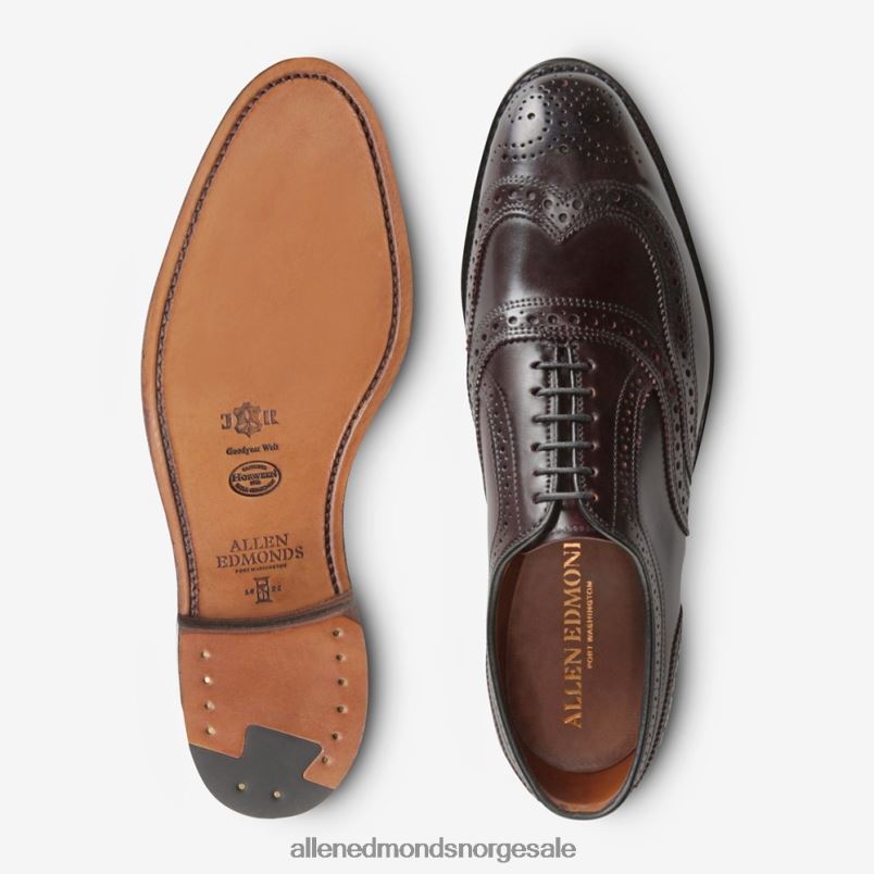 nei Allen Edmonds menn cambridge shell cordovan wingtip dress shoe burgunder 64B6Z49