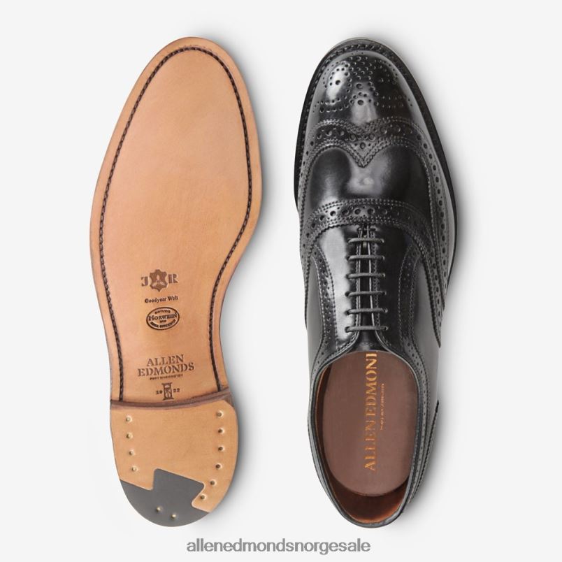 nei Allen Edmonds menn cambridge shell cordovan wingtip dress shoe svart cordovan 64B6Z324