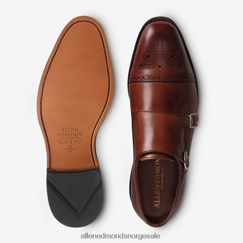 nei Allen Edmonds menn st. johns doble munk-strop-kjolesko mørk chili 64B6Z358