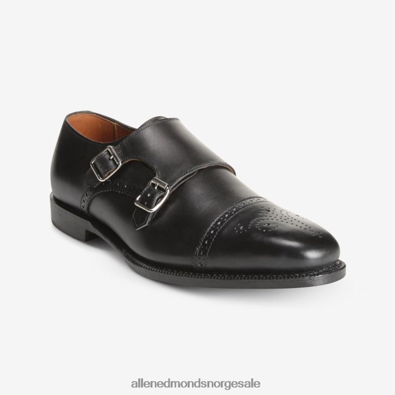 nei Allen Edmonds menn st. johns doble munk-strop-kjolesko svart 64B6Z357