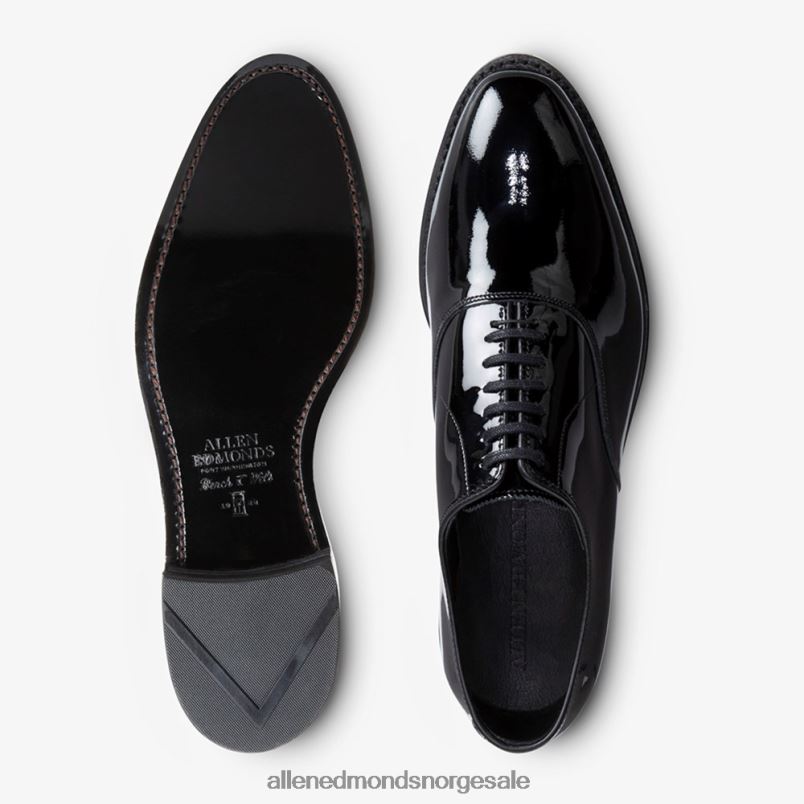nei Allen Edmonds menn carlyle ensfarget oxford dress sko svart patent 64B6Z47