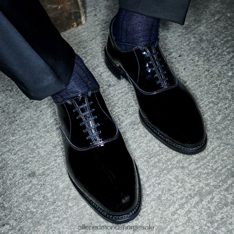 nei Allen Edmonds menn carlyle ensfarget oxford dress sko svart patent 64B6Z47