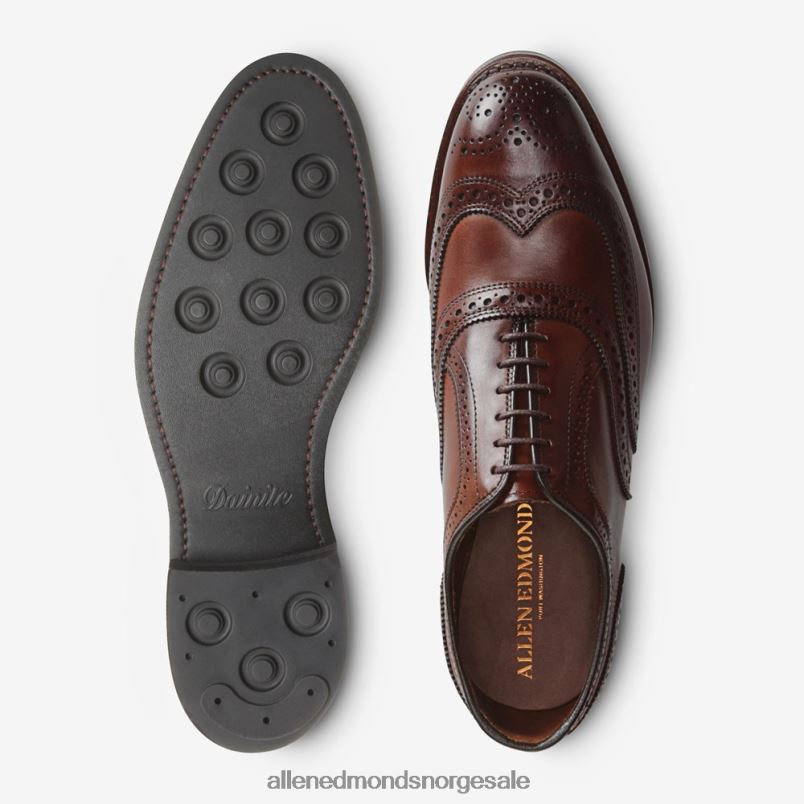 nei Allen Edmonds menn mcallister vingetip oxford dress sko med dainite såle mørk chili 64B6Z59