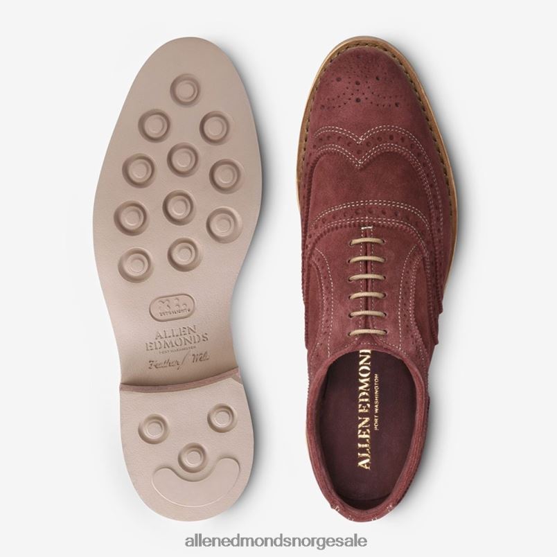 nei Allen Edmonds menn neumok semsket vingetip oxford kirsebær rød 64B6Z450