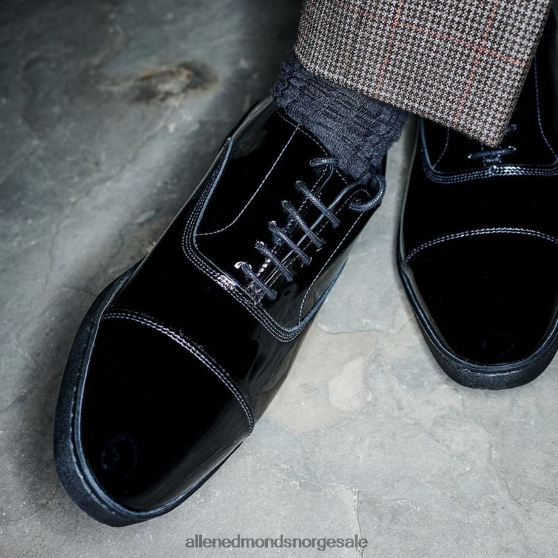 nei Allen Edmonds menn park avenue oxford kjole joggesko svart lakkskinn 64B6Z26