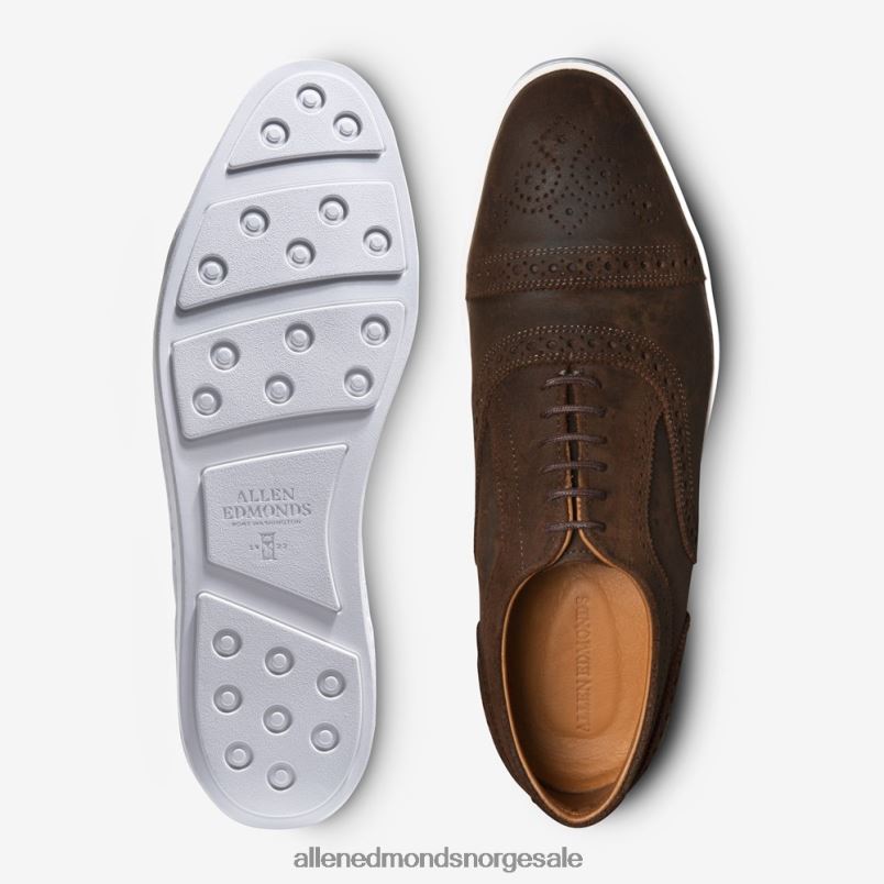 nei Allen Edmonds menn strand oxford joggesko brun vokset semsket skinn 64B6Z241