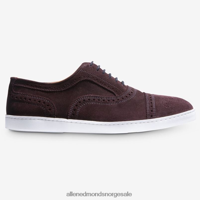 nei Allen Edmonds menn strand oxford joggesko burgunder semsket skinn 64B6Z242