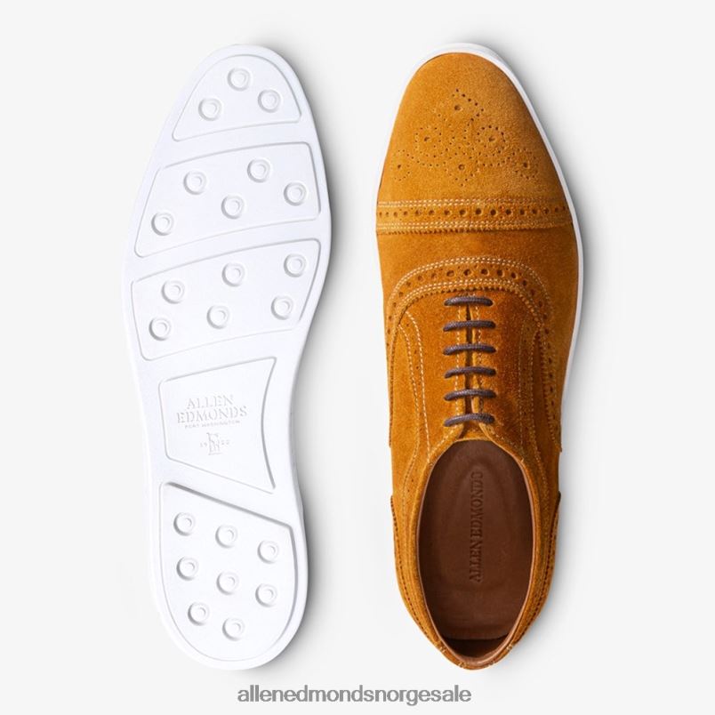 nei Allen Edmonds menn strand oxford joggesko gurkemeie semsket skinn 64B6Z13