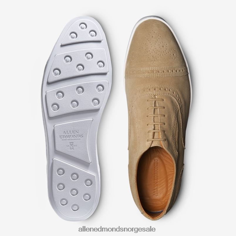 nei Allen Edmonds menn strand oxford sneaker i semsket skinn bein 64B6Z286