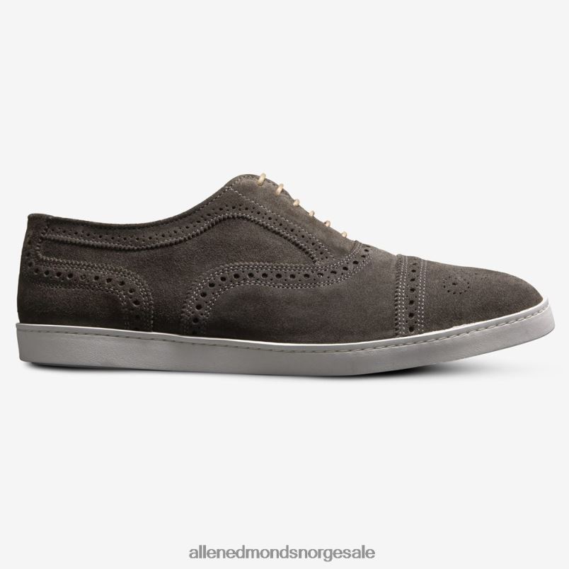 nei Allen Edmonds menn strand oxford sneaker i semsket skinn grå 64B6Z28