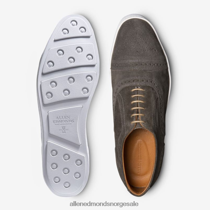 nei Allen Edmonds menn strand oxford sneaker i semsket skinn grå 64B6Z28