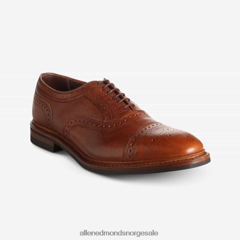 nei Allen Edmonds menn strandmok værbestandig oxford med dainite gummisåle brunt korn 64B6Z233