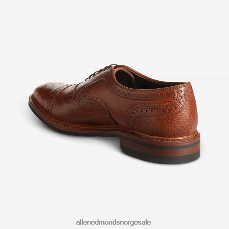 nei Allen Edmonds menn strandmok værbestandig oxford med dainite gummisåle brunt korn 64B6Z233